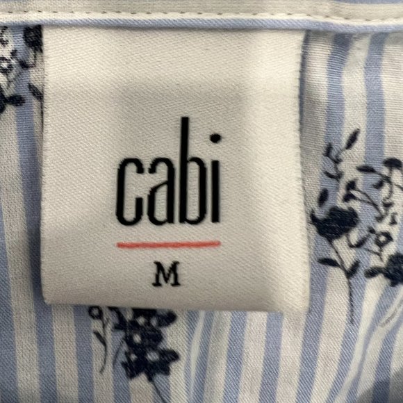 CAbi #5368 Whitney Floral Stripe Button Up Shirt Women's Size Medium - Picture 7 of 8